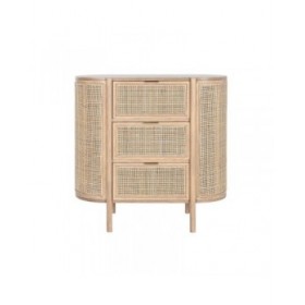 Cassettiera Home ESPRIT Naturale Legno d'albero della gomma Moderno 80 x 39 x 80 cm
