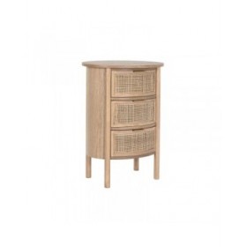 Comodino Home ESPRIT Naturale Caucciù 48 x 35 x 66 cm