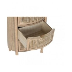 Comodino Home ESPRIT Naturale Caucciù 48 x 35 x 66 cm