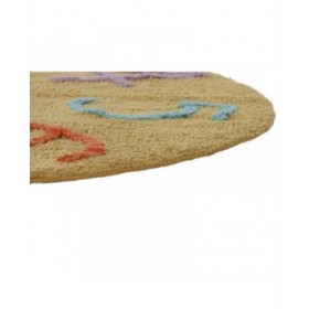 Tappeto Home ESPRIT Verde Rosa Senape Per bambini 100 x 100 x 1 cm