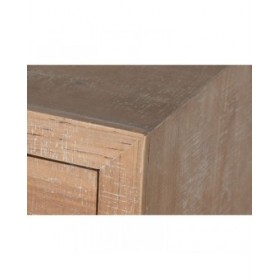 Cassettiera Home ESPRIT Nero Naturale Metallo Abete Cottage 110 x 40 x 92,5 cm