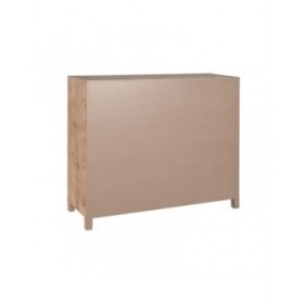 Cassettiera Home ESPRIT Nero Naturale Metallo Abete Cottage 110 x 40 x 92,5 cm