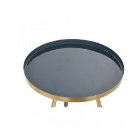 Set di 2 tavoli Home ESPRIT Azzurro Dorato 41 x 41 x 51 cm