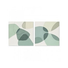 Quadro Home ESPRIT Astratto Città 100 x 3,7 x 100 cm (2 Unità)