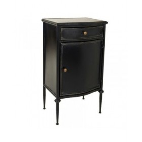 Comodino Alexandra House Living Nero 36 x 86 x 46 cm
