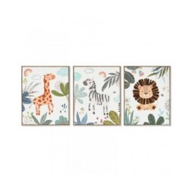 Quadro Home ESPRIT Con rilievo 40 x 3 x 50 cm (3 Unità)
