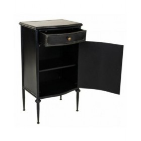 Comodino Alexandra House Living Nero 36 x 86 x 46 cm