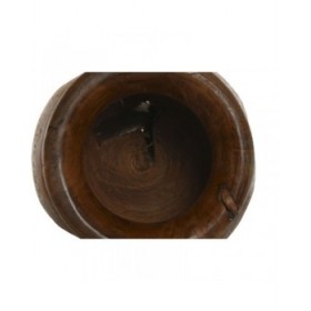 Vaso Home ESPRIT Naturale Marrone scuro Teca 34 x 34 x 40 cm