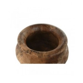 Vaso Home ESPRIT Naturale Marrone scuro Teca 30 x 30 x 20 cm