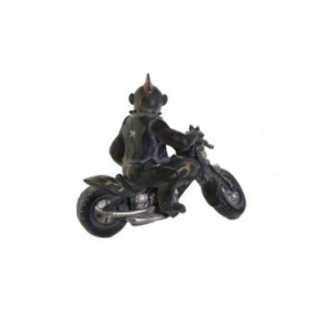 Statua Decorativa Home ESPRIT Grigio scuro Motociclista 24 x 15 x 29 cm (2 Unità)