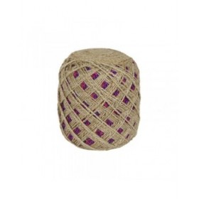Poggiapiedi Home ESPRIT Marrone Multicolore Juta 40 x 40 x 45 cm