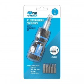 Set di Cacciaviti Ferrestock Cacciavite a cricchetto (6 pcs)