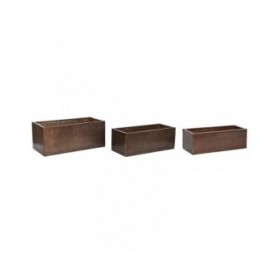 Set di vasi da fiori Home ESPRIT Dorato Alluminio 100 x 43 x 40 cm