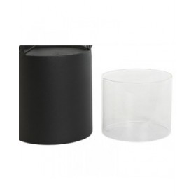 Portacandele Home ESPRIT Nero Metallo Cristallo 24,5 x 24,5 x 46 cm (2 Unità)