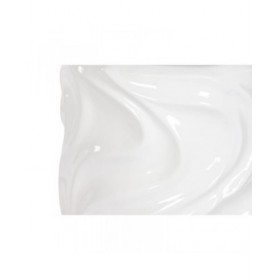 Vaso Home ESPRIT Bianco Fibra di Vetro Onde 35 x 35 x 71 cm