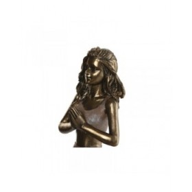 Statua Decorativa Home ESPRIT Rosa Dorato Yoga Scandi 19 x 6 x 26 cm (3 Unità)