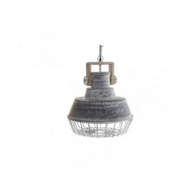 Lampadario Home ESPRIT Grigio Legno Metallo Ferro 25 W 39 x 39 x 45 cm