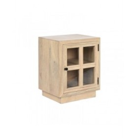 Comodino Home ESPRIT Naturale Cristallo Legno di mango 45 x 35 x 57 cm