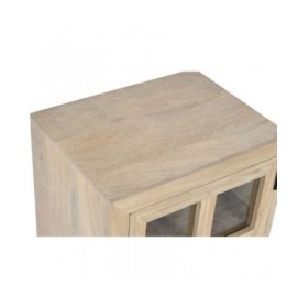 Comodino Home ESPRIT Naturale Cristallo Legno di mango 45 x 35 x 57 cm