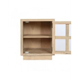 Comodino Home ESPRIT Naturale Cristallo Legno di mango 45 x 35 x 57 cm