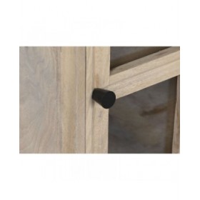Comodino Home ESPRIT Naturale Cristallo Legno di mango 45 x 35 x 57 cm