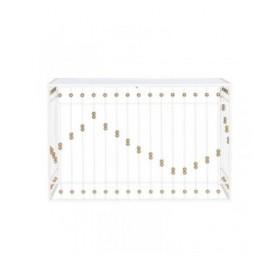 Ingresso Home ESPRIT Bianco Dorato 120 x 40 x 80 cm