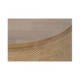 Tavolino Aggiuntivo Home ESPRIT Naturale Corda Abete 70 x 70 x 42 cm