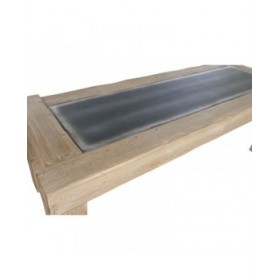 Tavolo da Pranzo Home ESPRIT Naturale Abete Legno MDF 220 x 90 x 76 cm