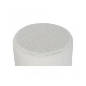 Poggiapiedi DKD Home Decor Bianco Nero Poliestere Legno MDF Scandi 60 x 60 x 45 cm (3 Unità)