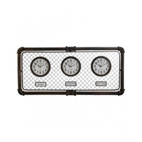 Orologio da Parete Home ESPRIT Grigio scuro polipropilene Ferro 93 x 5 x 42 cm