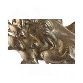 Statua Decorativa Home ESPRIT Nero Dorato Ippopotamo 33 x 21,5 x 45 cm