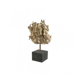 Statua Decorativa Home ESPRIT Nero Dorato Ippopotamo 33 x 21,5 x 45 cm