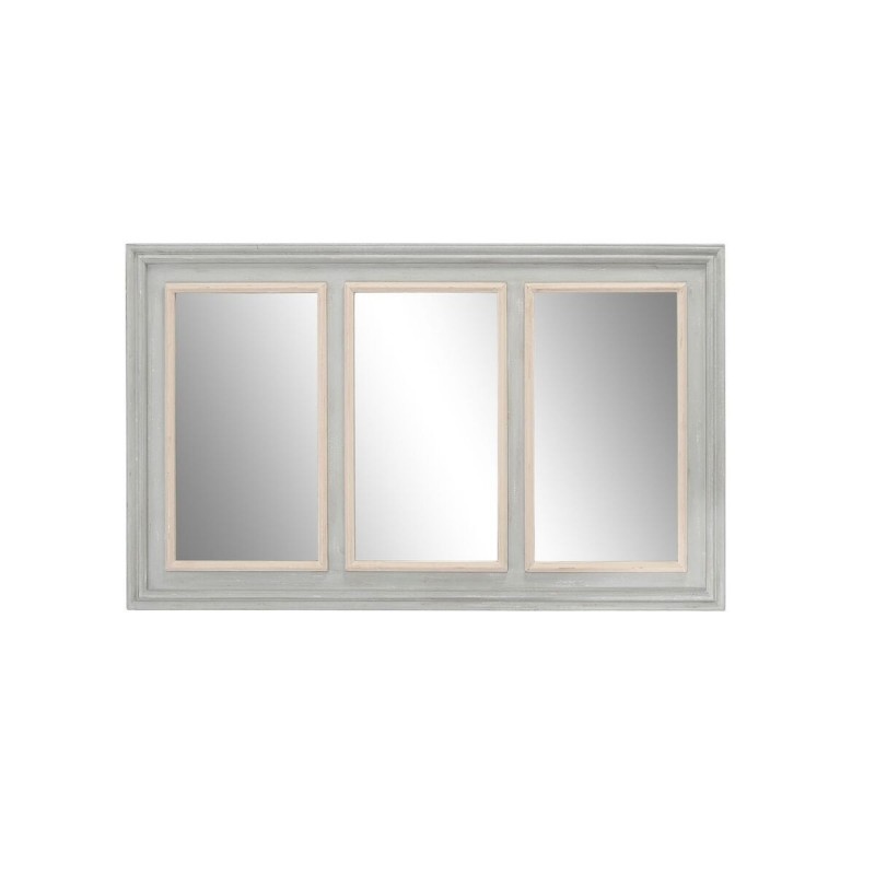 Specchio da parete Home ESPRIT Bianco Grigio Naturale 150 x 5 x 90 cm