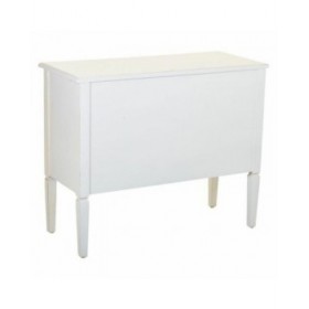 Cassettiera Alexandra House Living Bianco Rattan Legno di abete Legno MDF 72 x 38 x 88 cm