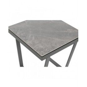 Tavolo aggiuntivo Home ESPRIT Grigio Metallo 51 x 51 x 53 cm