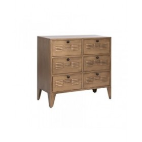 Cassettiera Home ESPRIT Dorato Metallo Loft 78 x 34 x 70 cm