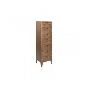 Cassettiera Home ESPRIT Dorato Metallo Loft 40 x 34 x 139 cm