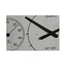 Orologio da Parete Home ESPRIT Bianco Nero Metallo Legno MDF 62 x 6 x 65 cm (2 Unità)