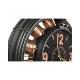 Orologio da Parete Home ESPRIT Grigio Rame Dorato Grigio scuro PVC Metallo Eliche 118 x 24 x 134 cm