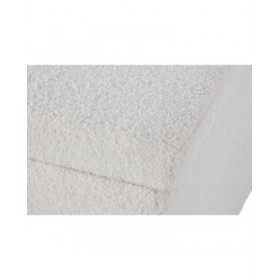 Panca Home ESPRIT Bianco Poliestere Legno MDF 60 x 60 x 36 cm