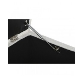Panca Home ESPRIT Bianco Poliestere Legno MDF 60 x 60 x 36 cm