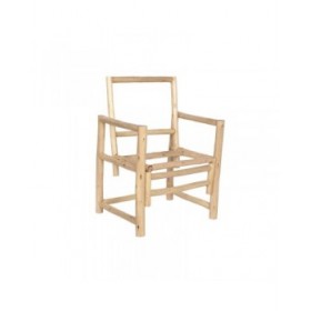 Poltrona Home ESPRIT Bianco Beige Naturale Cotone 61 x 50 x 90 cm