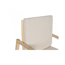 Poltrona Home ESPRIT Bianco Beige Naturale Cotone 61 x 50 x 90 cm