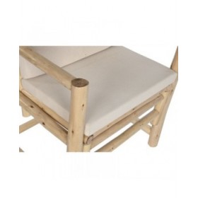 Poltrona Home ESPRIT Bianco Beige Naturale Cotone 61 x 50 x 90 cm
