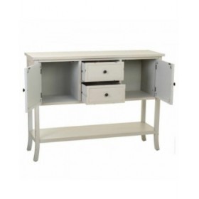Credenza Alexandra House Living Grigio Vetro Legno di abete 37 x 91 x 121 cm