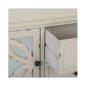 Credenza Alexandra House Living Grigio Vetro Legno di abete 37 x 91 x 121 cm
