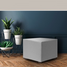 Cover per puff Eysa JAZ Bianco 65 x 65 x 65 cm