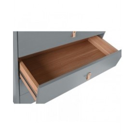 Cassettiera Home ESPRIT Azzurro Grigio polipropilene Legno MDF 80 x 40 x 117 cm