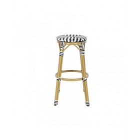 Sgabello Home ESPRIT Bicolore Metallo rattan sintetico 39,5 x 39,5 x 74,5 cm