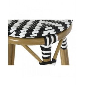 Sgabello Home ESPRIT Bicolore Metallo rattan sintetico 39,5 x 39,5 x 74,5 cm